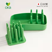 【日本OKA】Vegi mage日製直立式蔬菜儲存收納架-2色可選- 草綠