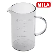 MILA 咖啡玻璃量杯650ml-透黑款(兩入組)