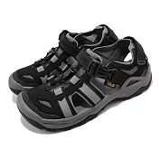 Teva 戶外鞋 Omnium 2 男鞋 黑灰 護趾 水陸 機能 魔鬼氈 涼鞋 1019180BLK 28cm BLACK/GREY