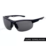 【SUNS】運動眼鏡 戶外眼鏡 男女適用 臺灣製 防滑/防爆鏡片/抗UV400 S844 經典黑