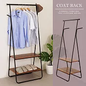 Homelike 喜家居二層吊掛衣架(兩色可選)(2232) 黑色