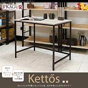 JP Kagu 臺灣製工業風工作桌 -寬90cm(電腦桌/辦公桌/書桌) 木紋灰