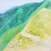 【玲廊滿藝】張雅棠-山與南國小薊與熊蜂之一60x60cm