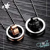 【伊飾童話】雙環愛戀＊鈦鋼情人對鍊組