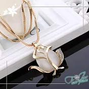 【伊飾童話】鬱金香花苞＊貓眼石長鍊  金