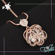 【伊飾童話】鏤空花心＊碎鑽閃耀長鍊  金