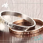 【伊飾童話】羅馬方牌＊鈦鋼情人男女手環