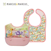 【MARCUS＆MARCUS】3合1旅行收納圍兜組-粉紅花園