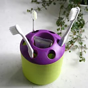 《八幡化成》抗菌牙刷架(綠紫) | 牙刷放置架 收納架