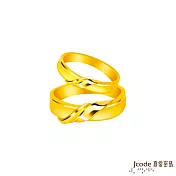 J’code真愛密碼金飾 愛纏著你黃金成對戒指