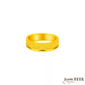 J’code真愛密碼金飾 編織愛黃金男戒指