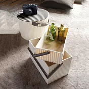 《八幡化成》波紋收納提籃(奶油白S) | 整理籃 置物籃 儲物箱