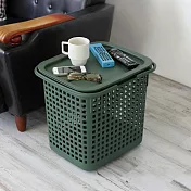 《八幡化成》置物收納提籃(軍綠38L) | 整理籃 置物籃 儲物箱