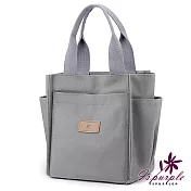 【iSPurple】復古拖特*手提立體帆布單肩包 灰