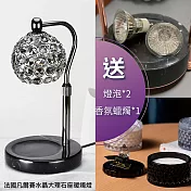 【莎姐嚴選】法國凡爾賽水晶大理石座暖燭燈  黑色大理石