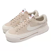 Nike 休閒鞋 Wmns Court Legacy Lift 女鞋 米色 奶茶 奶油底 厚底 增高 皮革 DM7590-200 24cm BEIGE/WHITE