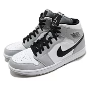 Nike 休閒鞋 Air Jordan 1 Mid 男鞋 煙灰 白 黑 一代 喬丹 AJ1 554724-092
