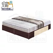 【文創集】杜亞 環保5尺雙人南亞塑鋼二抽屜床底(側邊開合二抽屜設置) 時尚雙色