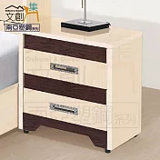 【文創集】亞蘭仕 環保1.7尺南亞塑鋼二抽床頭櫃/收納櫃 時尚雙色