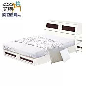 【文創集】凱菲 環保5尺雙人南亞塑鋼收納床台組合(床頭箱+床底床尾開合二抽屜設置) 時尚雙色