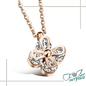 【伊飾童話】白耀之花＊鋯石玫瑰金項鍊