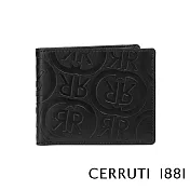 【Cerruti 1881】義大利頂級小牛皮8卡短夾 NINO系列(黑色 CEPU05412M)