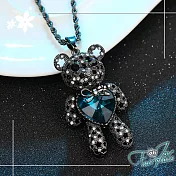 【伊飾童話】小熊的心＊暗黑愛心水晶長鍊