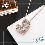 【伊飾童話】碎鑽愛心＊閃耀點點水鑽項鍊  金