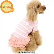 【PET PARADISE】 寵物衣服-橫條紋蓬蓬裙 粉白 寵物保暖發熱衣 DSS