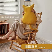 【DR.Story】日式無印風格7D仿真貓咪抱枕-M號 (靠枕 交換禮物) 慵懶夏日