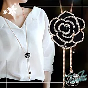 【伊飾童話】黑薔薇之戀＊玫瑰金伸縮流蘇長鍊