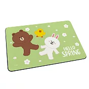 【LINE Friends】軟式珪藻土吸水地墊 櫻花系列 珪藻土 地墊 (60*40*0.5cm) 櫻花草地