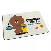 【LINE Friends】軟式珪藻土吸水地墊 珪藻土 地墊 (60*40*0.5cm) 餅乾下午茶