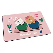 【LINE Friends】軟式珪藻土吸水地墊 珪藻土 地墊 (60*40*0.5cm) 瑜珈少女