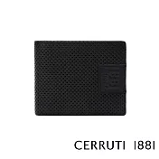 【Cerruti 1881】限量2折 義大利頂級小牛皮12卡短夾 全新專櫃展示品(黑色 CEPU05539M)