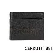 【Cerruti 1881】限量2折 義大利頂級小牛皮12卡短夾 全新專櫃展示品(黑色 CEPU05545M)