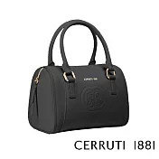 【Cerruti 1881】限量2折 義大利頂級小牛皮手提包 全新專櫃展示品(黑色 CEBA05294M)