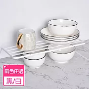 【Homely Zakka】日式簡約鐵藝分層兩用盤架 (2色任選) 白色