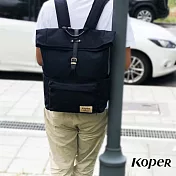 【KOPER】心實袋-單扣休閒後背包 MIT台灣製造 深邃黑