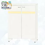 【文創集】南亞塑鋼 范特多彩2.6尺雙開門鞋櫃(七色可選) 米黃雙色