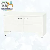【文創集】南亞塑鋼 范特多彩2.6尺雙開門座鞋櫃(七色可選) 時尚白