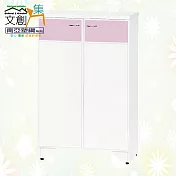 【文創集】南亞塑鋼 蜜雅多彩2.2尺雙開門鞋櫃(七色可選) 粉紅雙色