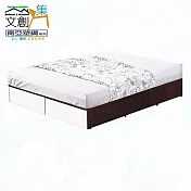 【文創集】南亞塑鋼 雪菲多彩5尺雙人二抽床底(二色可選+不含床墊) 胡桃白雙色
