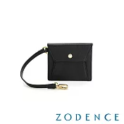 ZODENCE SICILIA進口牛皮多功能票卡夾 經典黑