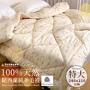《田中保暖試驗所》100%紐西蘭純新羊毛被 特大8x7尺 保暖恆溫舒適 附羊毛聲明卡 國際羊毛局認證 台灣製