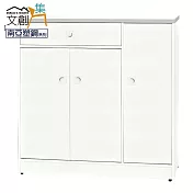 【文創集】雷凱 環保3.5尺南亞塑鋼三門單抽鞋櫃 時尚雙色