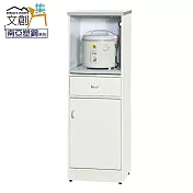【文創集】波仕 環保1.5尺南亞塑鋼單門單抽層架中餐櫃/收納櫃 時尚雙色