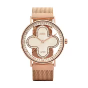 IMIR 艾米爾 Gorgeous 幸運十字晶鑽腕錶-玫瑰金X白