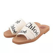 CHLOE WOODY FLAT MULE平底拖鞋 (36)(白色)