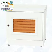 【文創集】南亞塑鋼 桑尼多彩1.5尺單門百葉座鞋櫃(三色可選) 時尚木紋白雙色